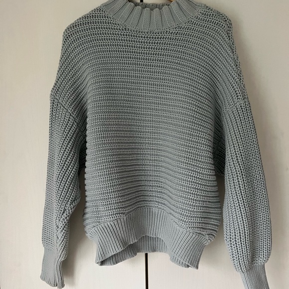 Baby Blue Chunky Knit Journal Standard Sweater - Picture 1 of 4